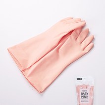 명진 러블리한 베이비핑크 고무장갑 M, 핑크, 중(M), 6개