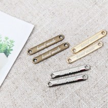 짱패브릭 핸드메이드금속장식라벨-소 3.2x0.5cm (3개), 실버