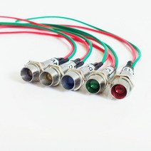 LED 8MM 표시등 방수 신호 램프 리드 와이어 전원 표시 미니, 10pcs-green-220V