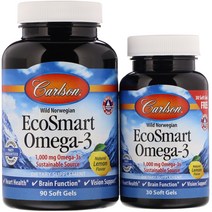 칼슨랩 EcoSmart 오메가-3 천연레몬향 1000 mg 90 30