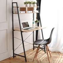 지후 심플라인 선반형 책상 소형, 화이트