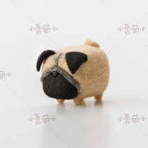 강아지 양모펠트 니들 퀼트 키링 동물 초보 도안 만들기 바느질, 샤페이