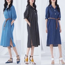 데일리라운지 쥬얼버튼 데님 원피스 1종