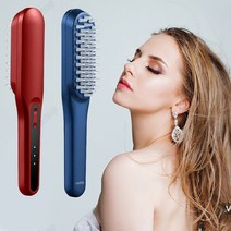 Routop 두피 마사지기 모발 관리기 LED케어 전동 머리 안마기 모낭케어 휴대용 USB충전식, 블루