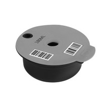 커피 머신 재사용 가능한 캡슐 커피 컵 필터 바구니 bosch-s tassimo 카페 주방 가제트용 포드 및 스푼 브러시, 60ml, 밝은 회색, 협력사