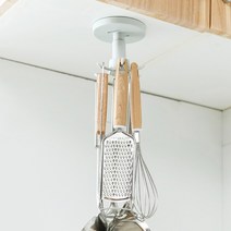 조리도구 거치대 국자 집게 싱크대 수건걸이, 999, 천정형 화이트