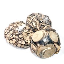 오꿈 천연 나무조각 1kg, 1봉, 15 원형 미니20mm 약650입