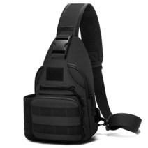 야외 스포츠 가방 어깨 여행 하이킹 트레킹 가방 사이클링 등산 배낭 USB 충전 도난 방지 군사 전술 가방, 검정