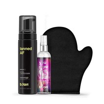 B.tan Darkest + Glowy 셀프 태너 키트 | b.tan + 글로우 번들 셀프 태닝 무스 with You Glow Girl Face + 바디 점진적 셀프 탠 미스트 셀