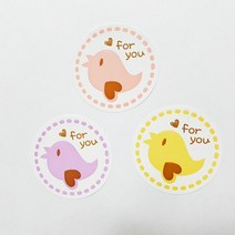 프로라인 어린이집선물포장 12P-1장 포유버드스티커 W347BFA 10P 아기앤자기 S13 답례품스티커 선물포장스티커 명찰 명패