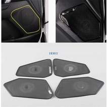 기아 Sportage R 스테인레스 스틸 자동차 스타일링 스피커 커버 도어 하단 오디오 사운드 프레임 케이스 액세서리, [02] Black 4pcs