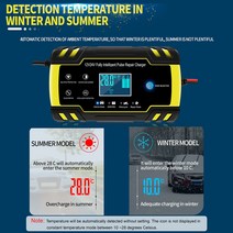 납산 배터리 12V-24V 8A 전체 자동 배터리 충전기 디지털 LCD 디스플레이 펄스 수리 대 한 산 성, 02 US Plug
