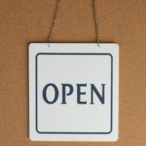 양면 출입 문 표지판 걸이 OPEN CLOSED 포멕스 사각