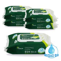 베이킹소다함유 두꺼운 클린업 물걸레 청소포 고급형 대형 25매, 5팩