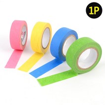 1P 다용도 선물포장 랜덤 컬러 종이테이프 강한접착력 소품고정 상자마킹 촬영필수품 박스테잎