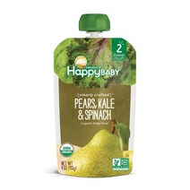 해피베이비 클리어리 크래프티드 어린이 스무디, 배 + 케일 + 시금치(Pear + Kale + Spinach), 1개