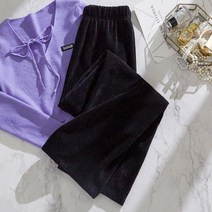 코듀로이와이드팬츠 스트레이트 가을 하이 기모 여성 웨이스트 츄리닝 바지 골덴