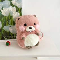 토막의 백팩토키모 장난감 크로스백 선물, 핑크색, 17*23cm（0_12kg）