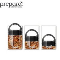 프리파라 EVAK 진공 밀폐용기 원두 보관통 커피 보관용기 교체글라스, 03. 미니-블랙3개(B391)_유리