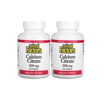 (2통묶음) 내추럴 네추럴 팩터스 구연산칼슘 350mg 90정 크로스카멜로스나트륨