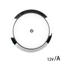 RV 실내 천장 LED 조명 12V/24V 스위치 포함 5W 자동차 내부 Led 라운드 캠핑카 캐러밴 보트용 지붕 램프, [01] 12V