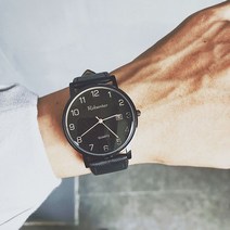 알큰 캐주얼 남자 학생 패션 손목 시계 가죽 스트랩 졸업 입학 기념일 선물