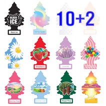 리틀트리 방향제 10+2 총(12개) 차량용 방향제 종이 방향제 실내 방향제 미국산 12개 (향선택 가능), 코튼캔디 10+2 (12개)