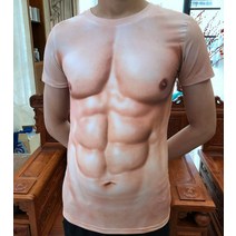 CHINA 마니또선물 웃긴티셔츠 근육티 쓸데없는선물 정육점 몸짱티 헬창옷 특이한옷 반소매