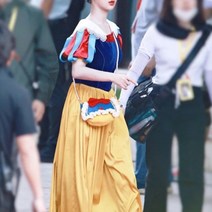 백설공주스타일 캐릭터가방 수제손뜨개백 미니크로스백 휴대폰가방