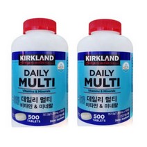 커클랜드 데일리 종합 멀티비타민 미네랄 500정 x2통, 2세트