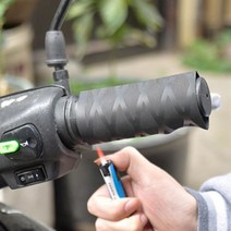 오토바이 스쿠터 열선 핸들 그립 미끄럼 방지 고무 장갑 커버 범용 열 수축 커버 슬리브 바 커버, 라벤더