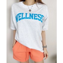 국내제작 남녀 F 커플 특양면 웰니스 레터링 반팔티 3Color