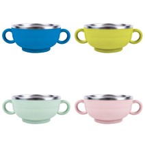 홈앤키즈 릴팡 티어제로 항균 식기세척용 튜브 스텐 양수 대접 스텐대접 양수볼 유아 밥그릇 국그릇, 티어제로 대접_모나코블루