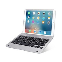 온하이 iPad Mini 5용 무선 키보드 케이스 미니 4 플라스틱 합금 쉘 스마트 폴리오 오토 슬립 웨이크 무음 타이핑 (미니 5 로즈 골드), iPad Mini 1/2/3, Silver for iPad Mini 1/2/3