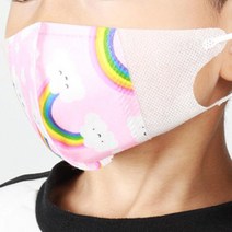 미소담은마스크 3D 마스크 50매 유아 아동 새부리형 어린이 초등학생 유치원 캐릭터 입체, 1매입, 소형 3D 무지개