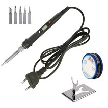 버닝 우드버닝 납댐 burning 80 w 주석 납땜 인두 디지털 납땜 인두 키트 세트 전기 온도 lcd 조정 가능한 220 v 80 w 재 작업 용접 도구 diy 키트, 110V 미국 플러그, 6