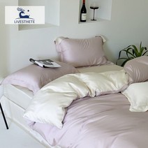 구스이불 양모이불 Liv-Esthete 100% 천연 실크 침구 레이디 플랫 시트 베개 우아한 퀸 킹 이불 커버 침대