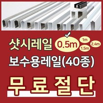 샷시레일 (0.5M) 샤시레일 깨진샷시레일보수 고장난샤시레일수리 샷시로라 롤러샤시로라 샷시롤러 샤시레일 교체 셀프보수 창문, R알루미늄특판레일, 1개