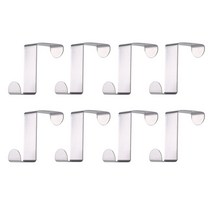 깔끔한 스테인레스 도어 후크 문걸이 행거 2p 4p 8p / 무타공 문틀걸이 고리 도어훅 벽걸이 / 모자 가방 옷걸이, 8p_1세트