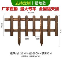 마당울타리 방부목울타리 텃밭울타리 화단울타리 부식 방지 나무 난간 장식 안뜰 빌라 야외 꽃 정원 정원 잔디 작은 난간, 1005075 판두께 1.2 cm 탄화색