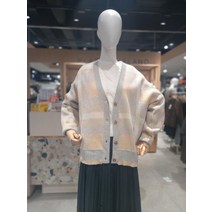 플라스틱아일랜드루즈핏체크가디건PL4KG581