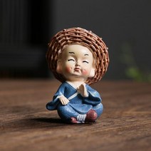 불교용품 귀 작은 승려 동상 수지 불상 미니 중국 불교 선 승려323097, No think