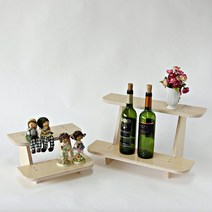 리빙원디자인 자작나무 다용도 2단 원목선반 정리대 진열대 받침대, 높은 대 사이즈