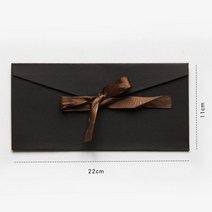하도메봉투 a4용지파일케이스 50 개/몫 빈티지 그램 빈 크래프트 종이 DIY 다기능 봉투 리본 엽서 상자 패, 01 black L