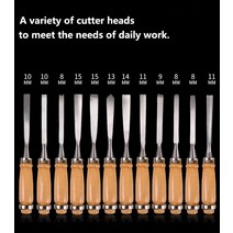 목공칼 우드 카빙 키트 조각도 조각칼 수동 목공 끌 도구 세트 목수 DIY 수공구 전문 12 개/세트