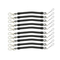 10pcs 개폐식 스프링 keychain 스위블 랍스터 걸쇠 홈 오피스를위한 키 링, 은
