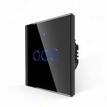 스마트 iot 홈 스위치 EU 라이프 와이파이 터치 라이트 스위치 유리 스크린 패널 앱 제어 알렉사 구글 Yandex 앨리스와 함께 작동, 블랙 3 갱, 중국, 100-240V