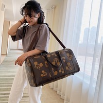 미키 인조 가죽 여행용 대용량 보스턴 가방