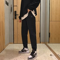 kirahosi 키라호시 봄 새로운 청바지 남성 한국식 느슨한 피트 하렘 바지 유행 다목적 홍콩 스타일 유행 아빠 바지 DH9201