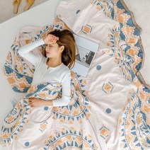캠핑 이불 순면 거즈 소파 담요 면사 차박 대형 블랭킷